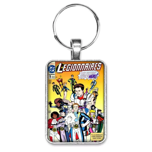 Legionnaires #1 Cover Key Ring or Necklace Legion Of Super-Heroes Comic Book