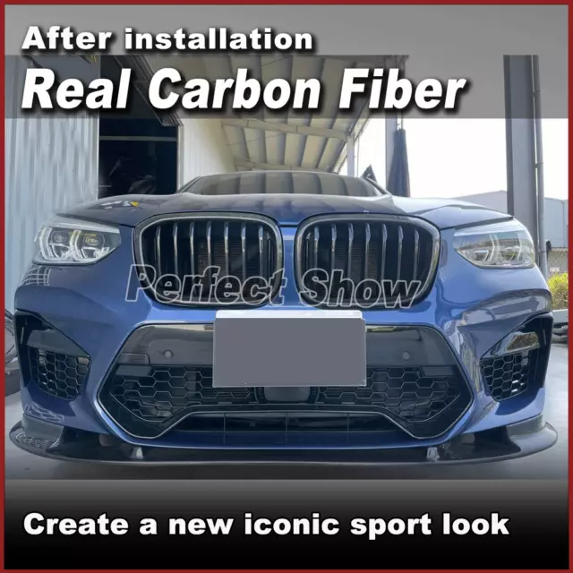 Für BMW X3 M F97 X4 M F98 2019-21 Carbon Frontlippe Spoilerlippe Schwert Ansatz 2