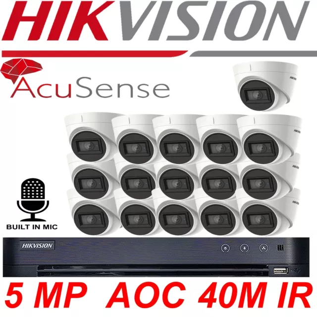 Hikvision 8Mp Cctv System 4K Hd 8Ch 16Ch Dvr, 5Mp Security Camera Night V Bundle