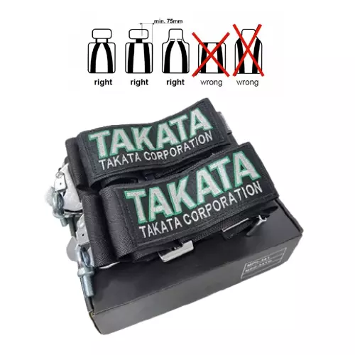 Takata Harness Style Non Gen Race 4-Point (Snap-On) (UK Seller) (BLACK)