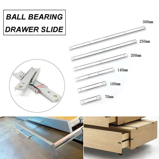 Set of 2 Soft-Close Ball Bearing Drawer Slides Full Extension 70"-300" 100lb new