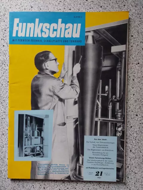 Funkschau, orig.  Magazin  1. November  1961  Heft 21