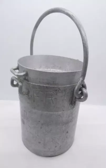 C1/ Ancien Pot A Lait A Creme En Aluminium Epais 0,75 Litre Peu Courant