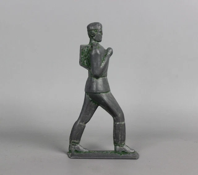 Vintage Soviet BIG Tin toy soldier Original Military Army USSR ACTION FIGURE