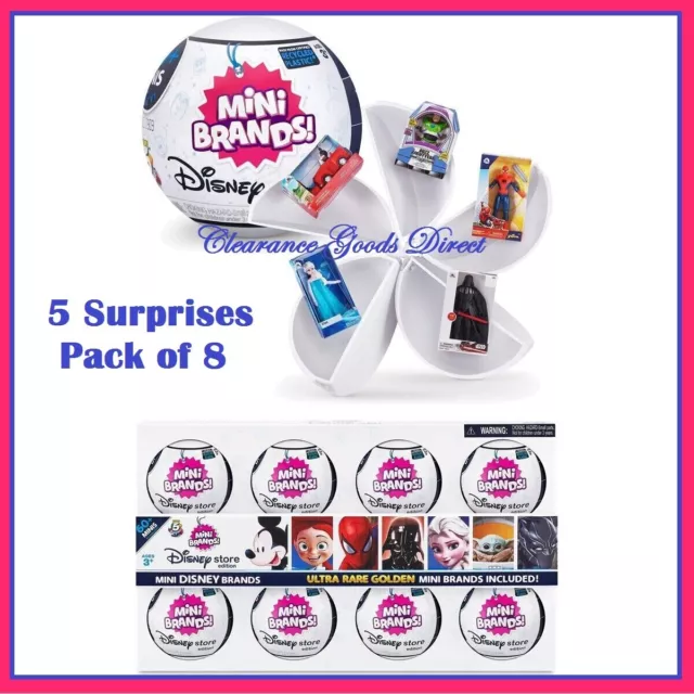 Disney 5 Surprise Mini Marken Kapsel 8er-Pack Disney Store Edition AUTHENTISCHES GESCHENK