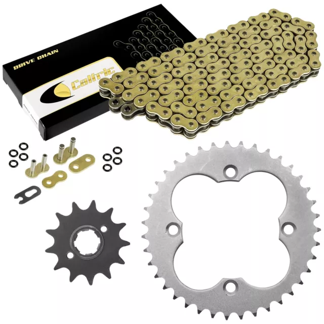 Gold O-Ring Drive Chain & Sprocket Kit for Honda ATC250R 1986 / TRX250R 1986 87