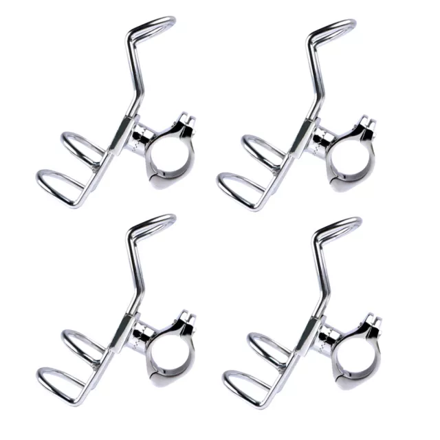 4X STAINLESS STEEL Fishing Rod Holder Clamp-on 32mm Rail Mount