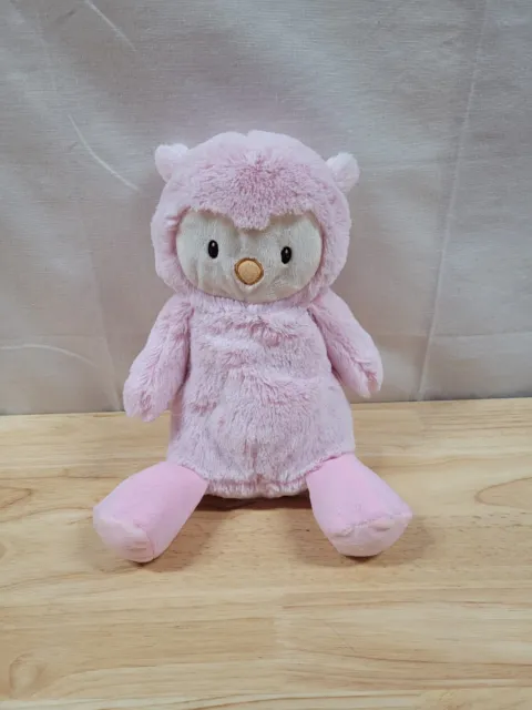 Animal Adventure Pink Owl Plush Doll Soft Stuffed Bird Lovey Toy 12"