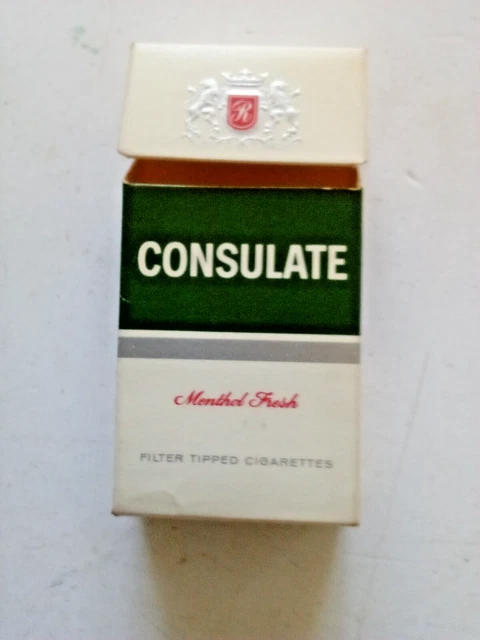 consulate menthol cigarettes uk CONSULATE (10) MENTHOL Fresh Empty Flip Top Cigarette Packet £4.37