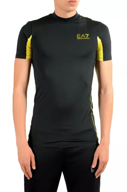 Emporio Armani EA7 "Tech M" Men's Black High Neck T-Shirt Size S L XL 2XL