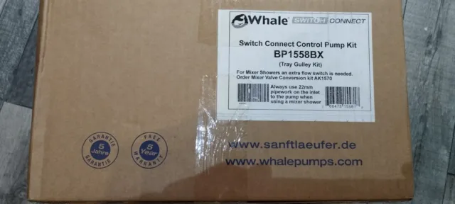 Whale BP1558BX Kit pompa collegamento collegamento collegamento interruttore pompa (kit vassoio gulley) nuovo