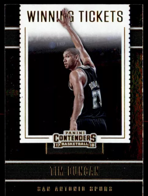 2017-18 Panini Contenders Basketball Winning Tickets #5 Tim Duncan