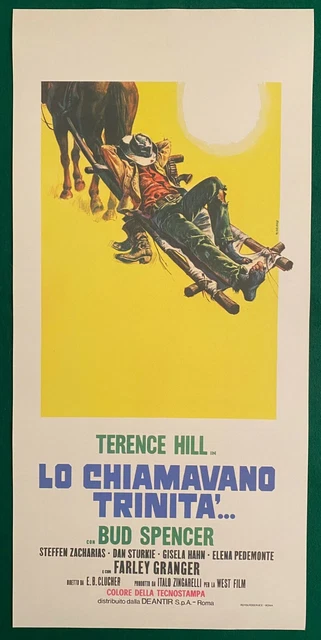 A LOCANDINA LO CHIAMAVANO TRINITA' TERENCE HILL BUD SPENCER  SPAGHETTI Trinità