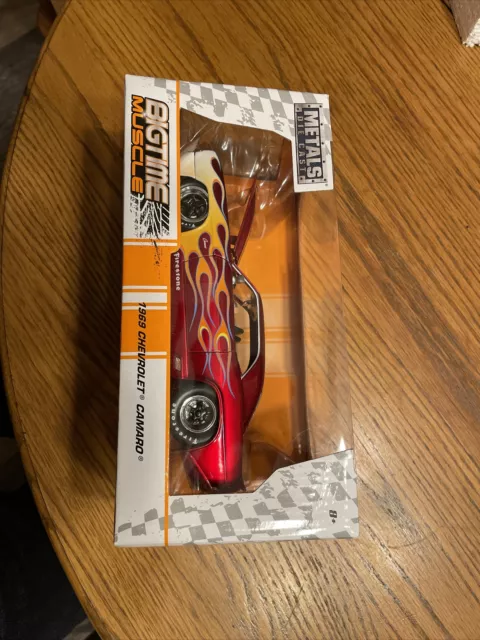 1969 Chevrolet Camaro Red W/Graphics 1/24 Diecast Model Car By Jada 35029