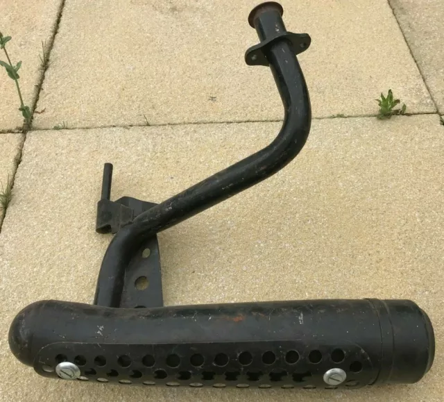 FAR exhaust for Vespa smallframe, 80's accessory, black, NOS