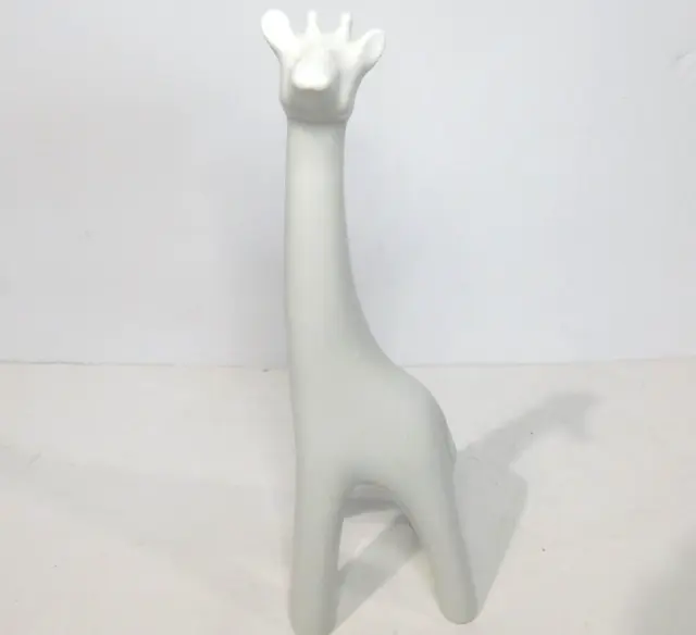 Vintage Naaman Israel 9" White Porcelain Giraffe Figure Figurine Modernist 70s