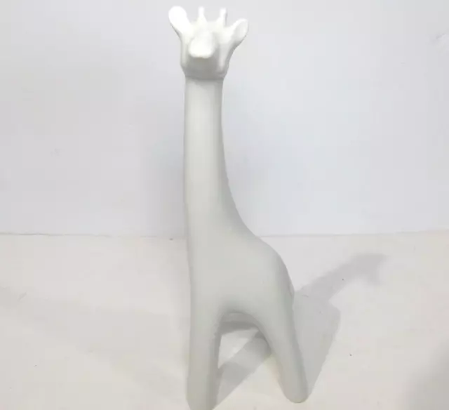 Vintage Naaman Israel 9" White Porcelain Giraffe Figure Figurine Modernist 70s