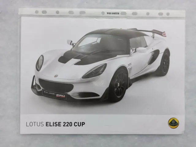 Rare Original Lotus Elise 220 Cup Specification UK Sales Sheet