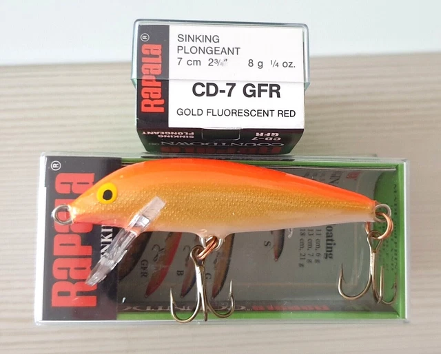RAPALA COUNTDOWN 7 cm 8 gr SINKING CD-7 GFR MADE IN FINLAND VINTAGE