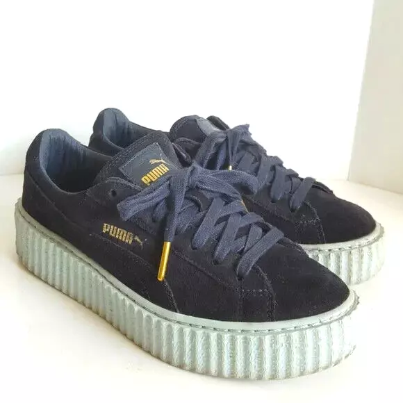 PUMA Suede Creepers x Rihanna Peacoat Cool Blue US 7 Sneakers Shoes