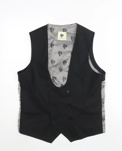 NOOSE MONKEY Mens Black Polyester Jacket Suit Waistcoat Size 42 Regular 45.00 PicClick UK
