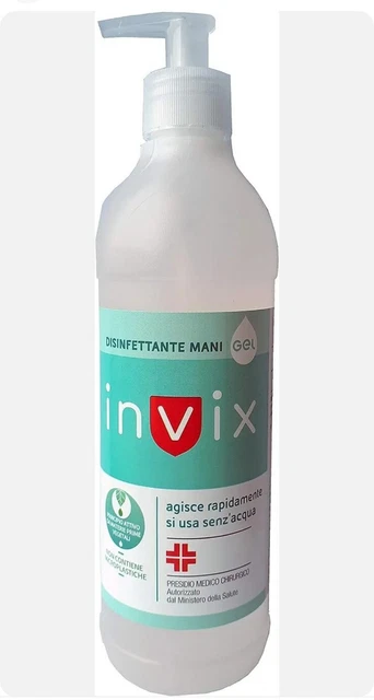 12 x 500 ml Disinfettante Gel igienizzante Mani antibatterico erogatore amuchina