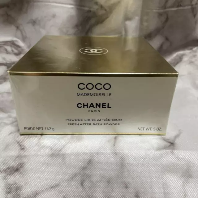 CHANEL COCO MADEMOISELLE FRESH AFTER BATH BODY POWDER 142g 5 oz puff RARE NEW