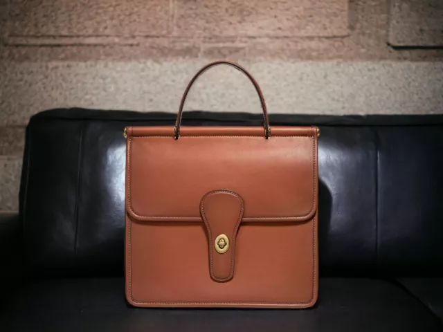 COACH Willis Top Handle Crossbody Bag Saddle Glovetanned Leather 5785 NWT