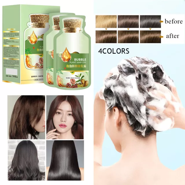 Natural Planta Tinte Cabello Burbuja Botánico Basado Color Teñido para  <