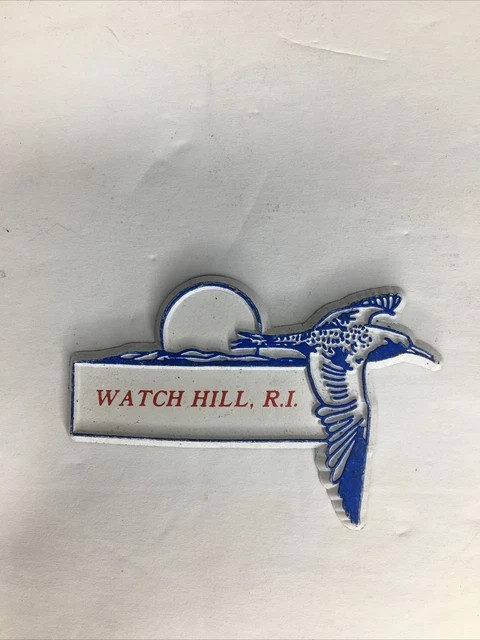 Vintage WATCH HILL R.I Rhode Island Souvenir Rubber refrigerator Fridge MAGNET