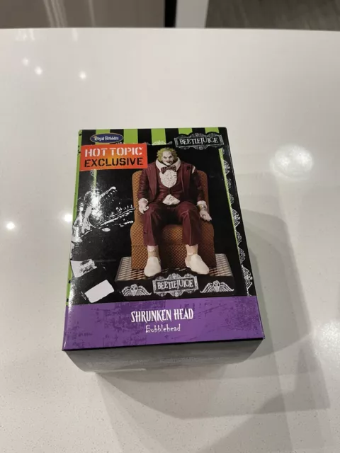 Royal Bobbles Beetlejuice Shrunken Head Bobblehead Hot Topic Exclusive!