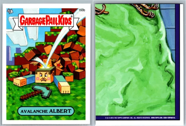 Cubo de basura de tarjetas parodia de Minecraft niños BNS3 serie 3 avalancha Albert 153b