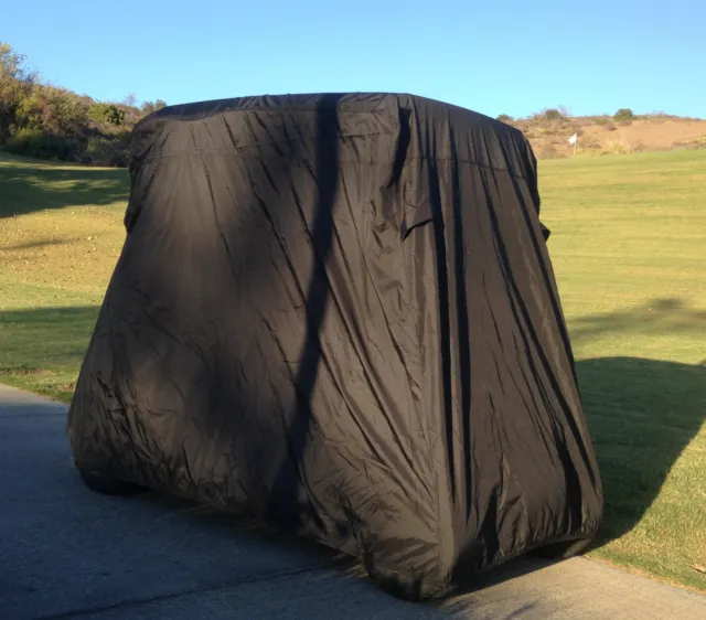 2 Passenger Golf Cart Cover in Black roof up to 58", Fits E Z GO, Club Car