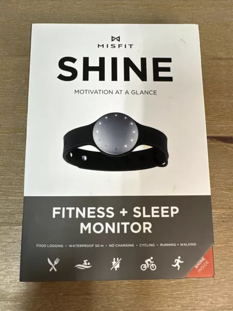 Misfit Shine -  Fitness And Sleep Monitor Motivation At A Glance - Silver/black