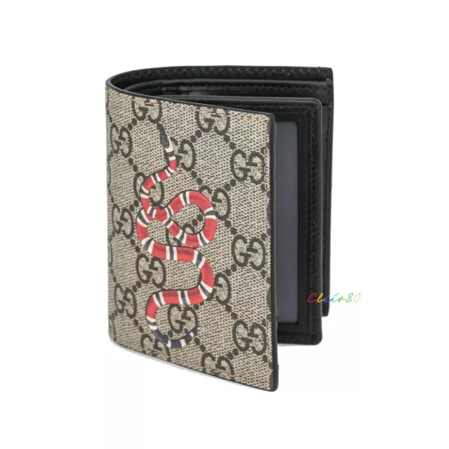 Gucci 523903 9SDAN KINGSNAKE GG Card holder Black