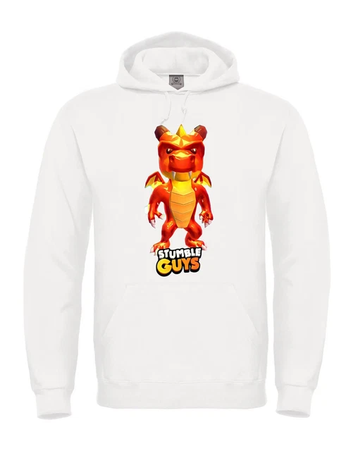 Felpa con Cappuccio gioco STUMBLE GUYS INFERNO DRAGON unisex bambina e bambino