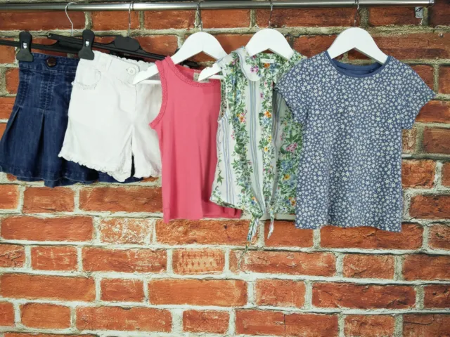 Girls Bundle Aged 4-5 Years 100% Next T-Shirt Vest Skirt Shorts Summer Set 110Cm