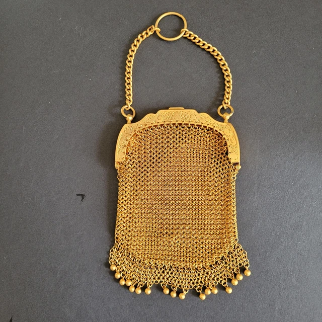 Petite Bourse Art Nouveau Métal Argenté à Restaurer, Porte-monnaie Femme