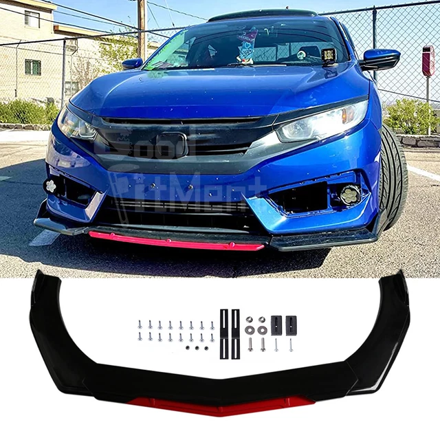For 2016-2021 Honda Civic Front Bumper Lip Spoiler Splitter Protector Body Kit
