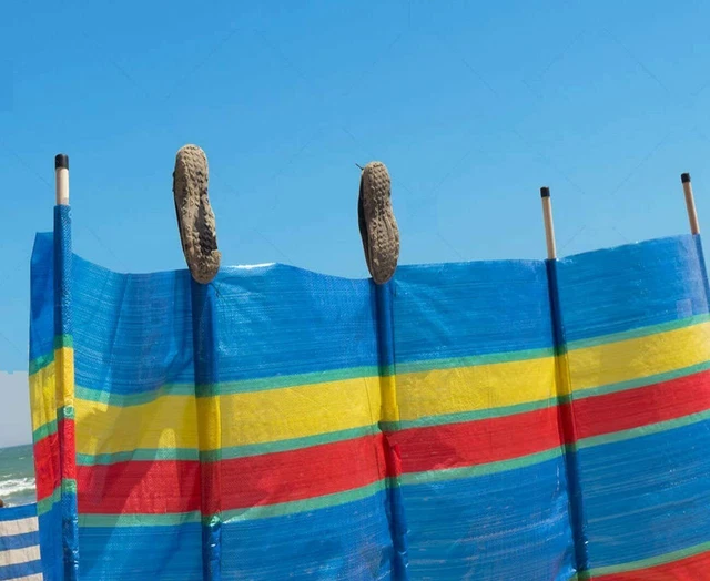 Windschutzbrecher Windschutzstöcke Garten Campingzelt Strand Sonnenschirm Urlaub 2