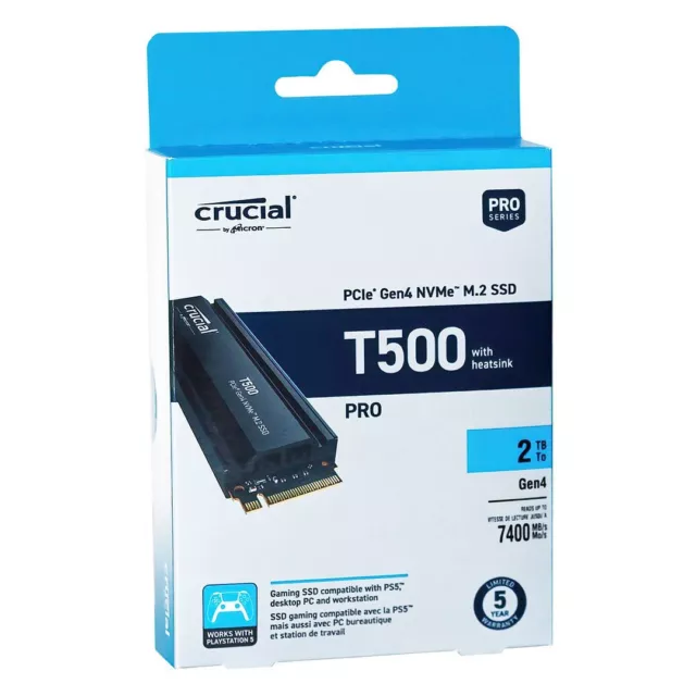 CRUCIAL P5 PLUS 2TB Gen4 NVMe SSD Heatsink PS5 6600/5000 MB/s $308.00 -  PicClick AU