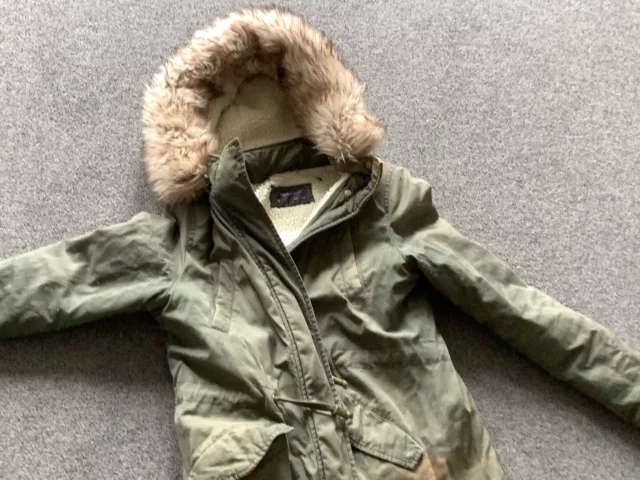 ATMOSPHERE GREEN PARKA Coat with hood size 12 Used £17.00 - PicClick UK