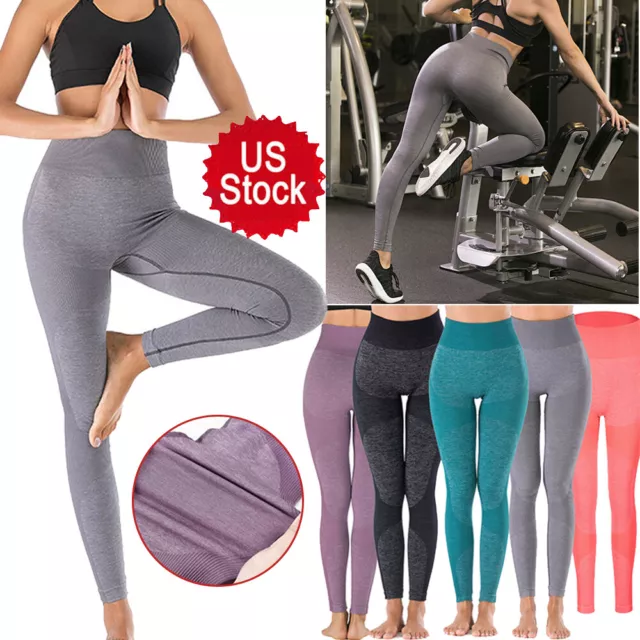 Womens Butt Lift Seamless Leggings High Waisted Booty Workout