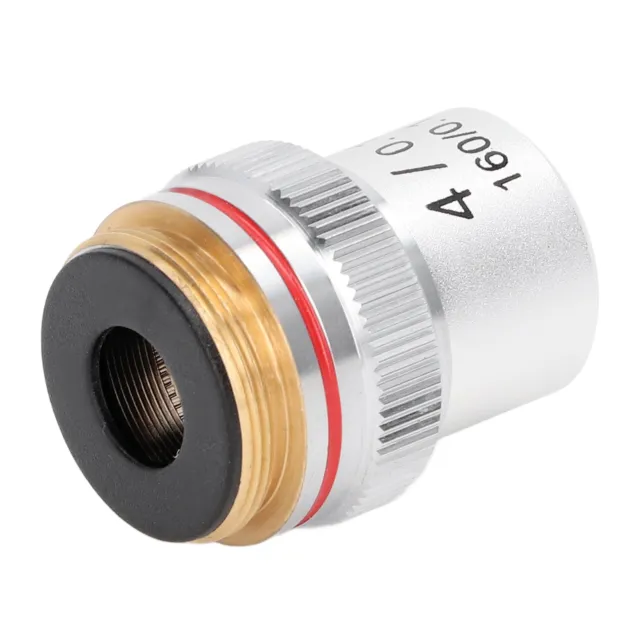 Microscope Lens High Light Transmittance 4X Microscope Objective Lens Made Of