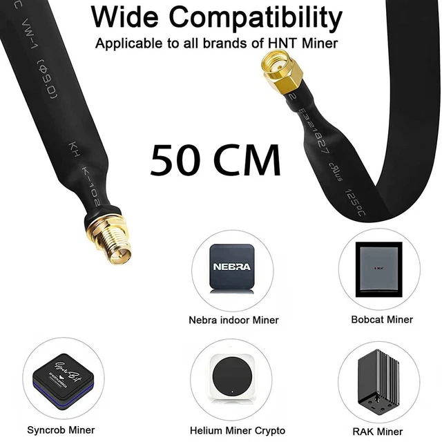 Câble Coaxial Extension Câble RP-SMA Mâle À RP-SMA Femelle 50 Ohm 50cm Longeur