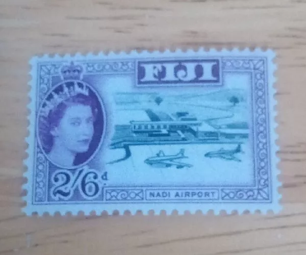 Fiji QEII 1959 2/6d Black & Purple Mint SG 307 (D8)