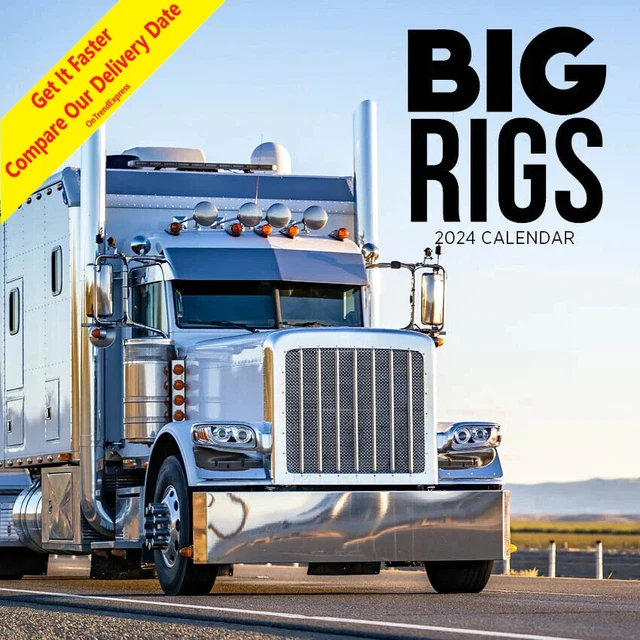 2024 CALENDAR BIG Rigs Square Wall Calendar Trucks by Paper Pocket 30cm