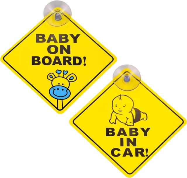 Eruinfang 2 Stck. Baby an Bord Schild für Auto Kinder an Bord Auto Warnung Entfernen