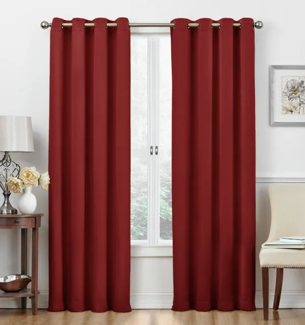 2 Pack: Hotel Thermal Grommet 100% Blackout Curtains - Assorted Colors & Sizes 3