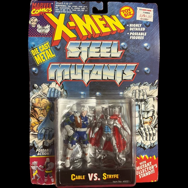 Sealed Moc Vtg 1994 Marvel X-Men Steel Mutants Cable Vs Stryfe Die Cast Figures